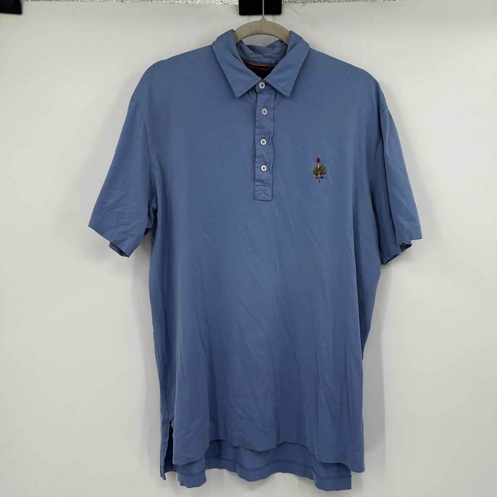 Polo Golf Ralph Lauren Mens Blue Pima Cotton Short Sleeve Polo Shirt Large‎ 1896